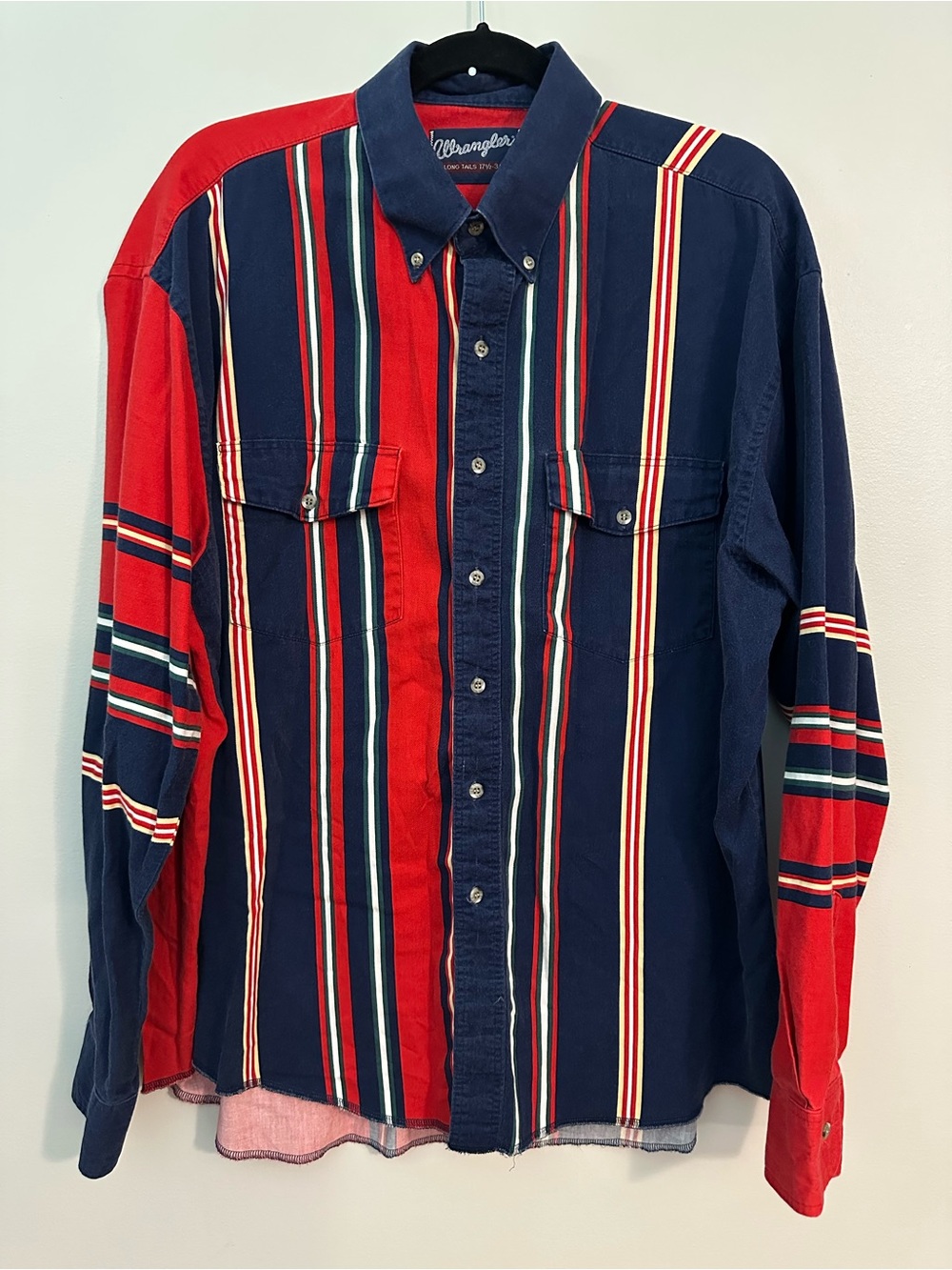 Vintage 90’s Wrangler Brushpopper Button Down Shirt Size XL